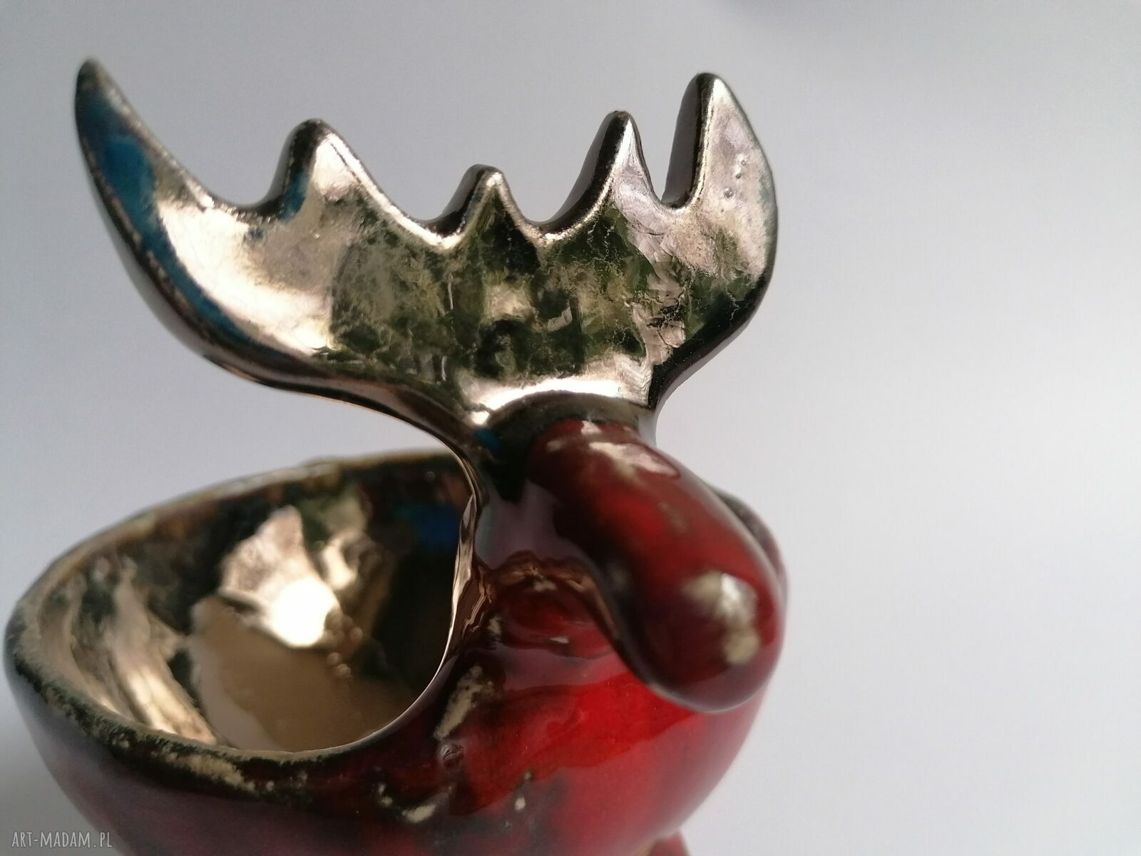 Miseczka renifer Rudolf - ceramika handmade na święta