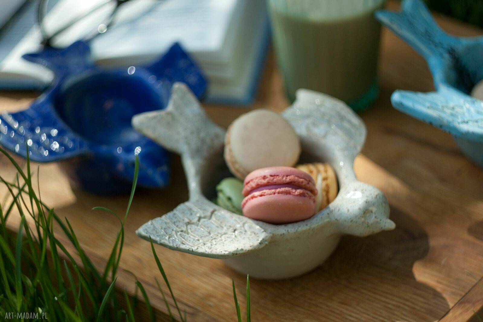 Miseczka w kształcie ptaszka (jaskółki) - ceramiczna do kuchni i na biżuterię
