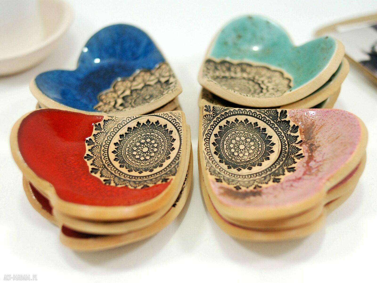 Ręcznie robiona miseczka ceramiczna na obrączki, kadzidełka i tealight - kolor do wyboru