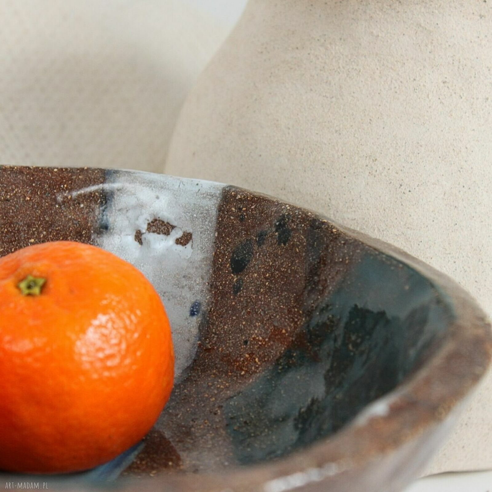 Miska ceramiczna ciężka i surowa - duży rozmiar, idealna na prezent