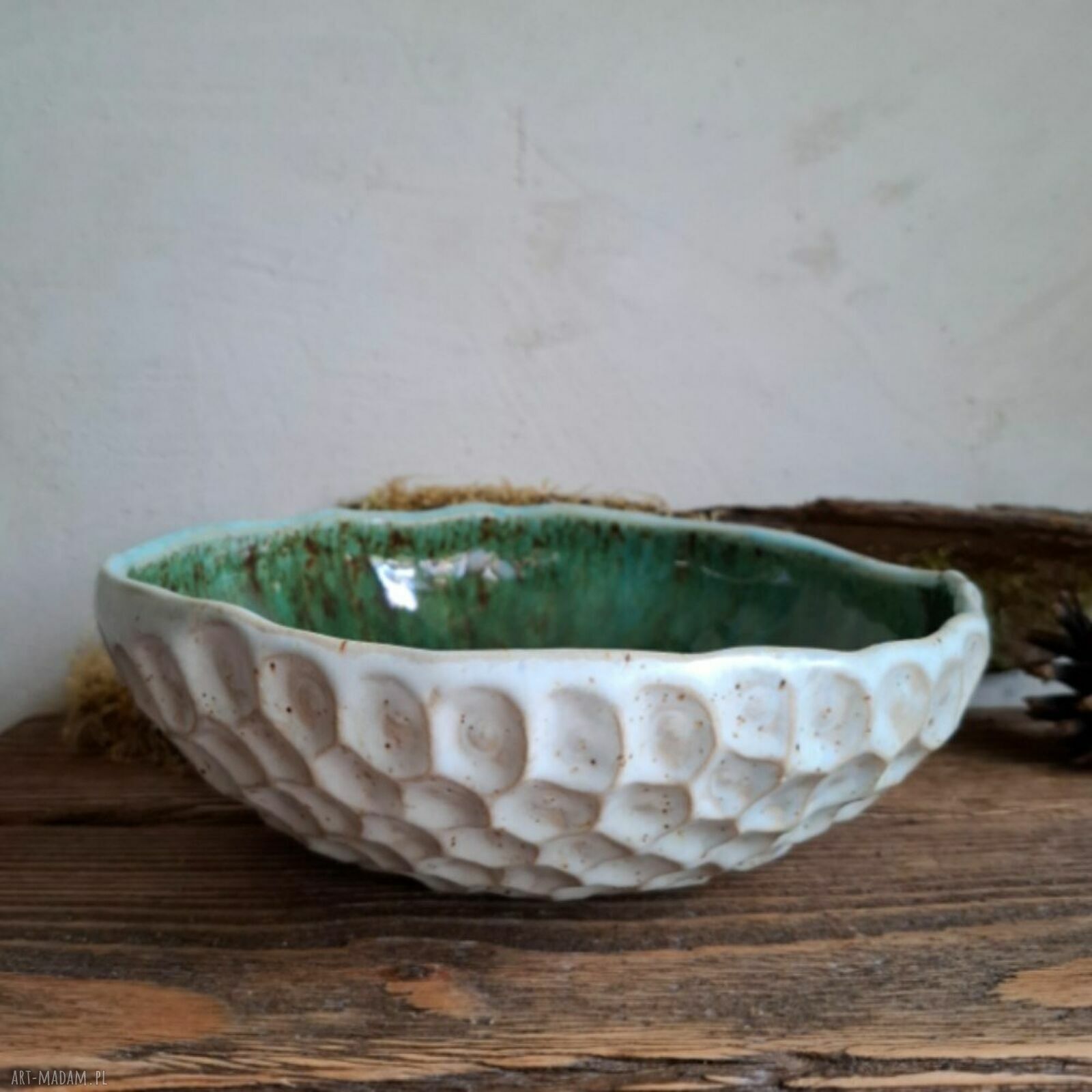 Miska ceramiczna Muszla - ręcznie lepiona ceramika handmade