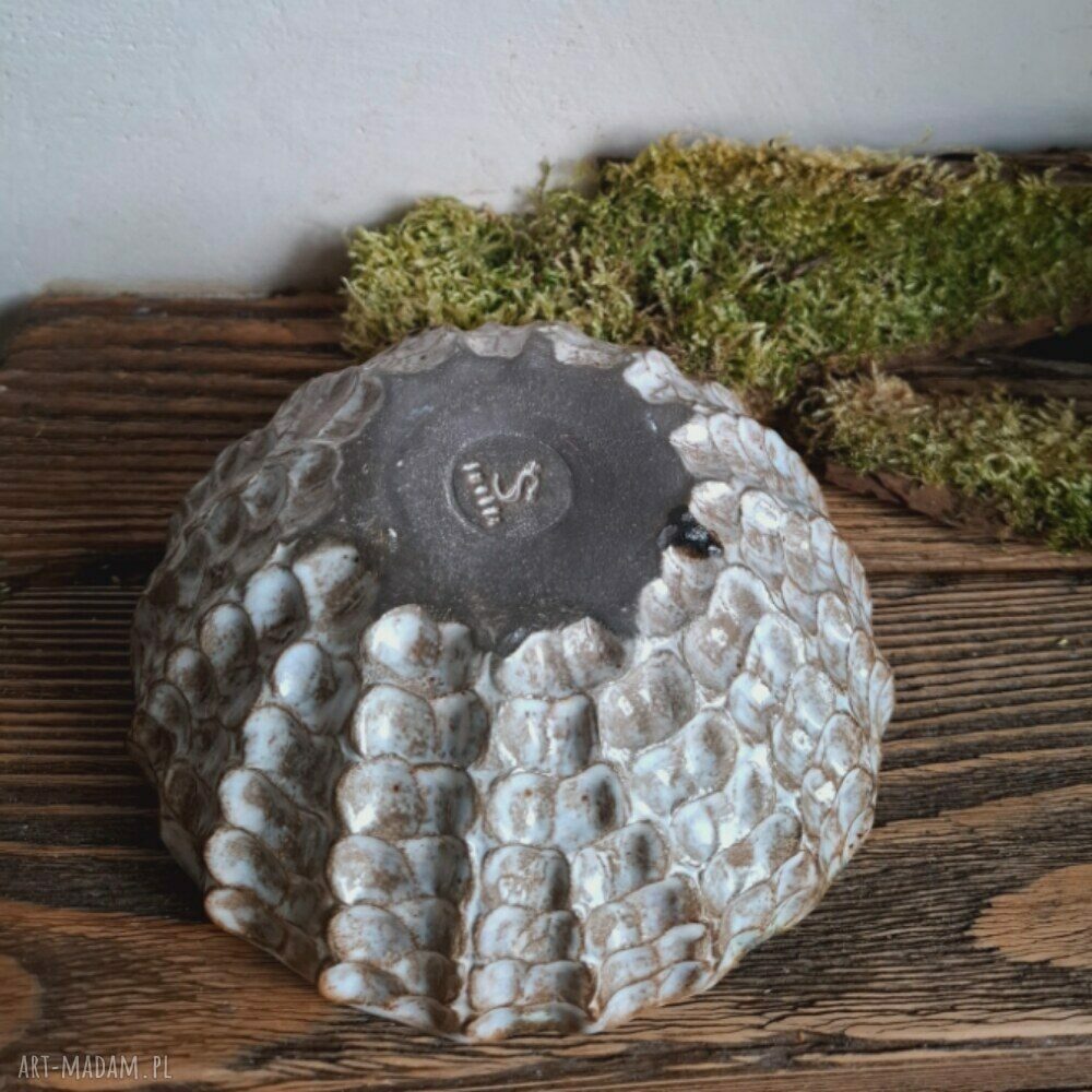 Miska ceramiczna - Muszla Smokfa: turkusowa miseczka morska