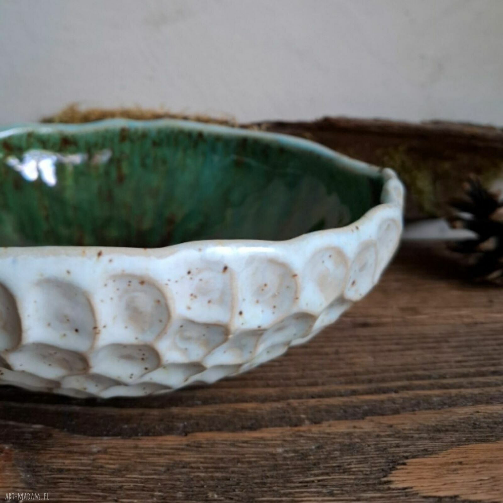 Miska ceramiczna Muszla - ręcznie lepiona ceramika handmade