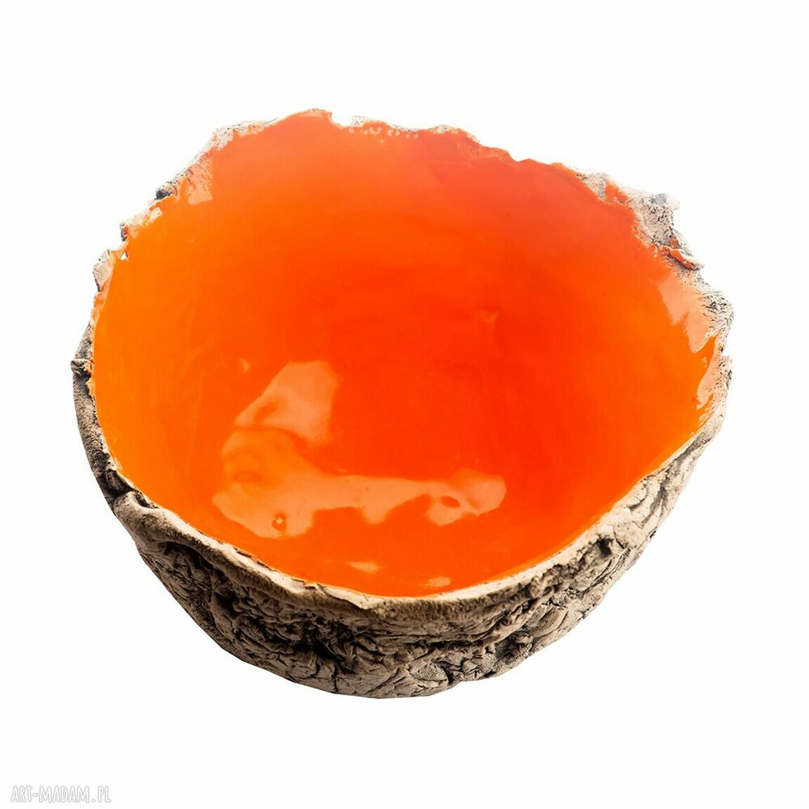 Miska ceramiczna na owoce - ręcznie wykonana ceramika artystyczna