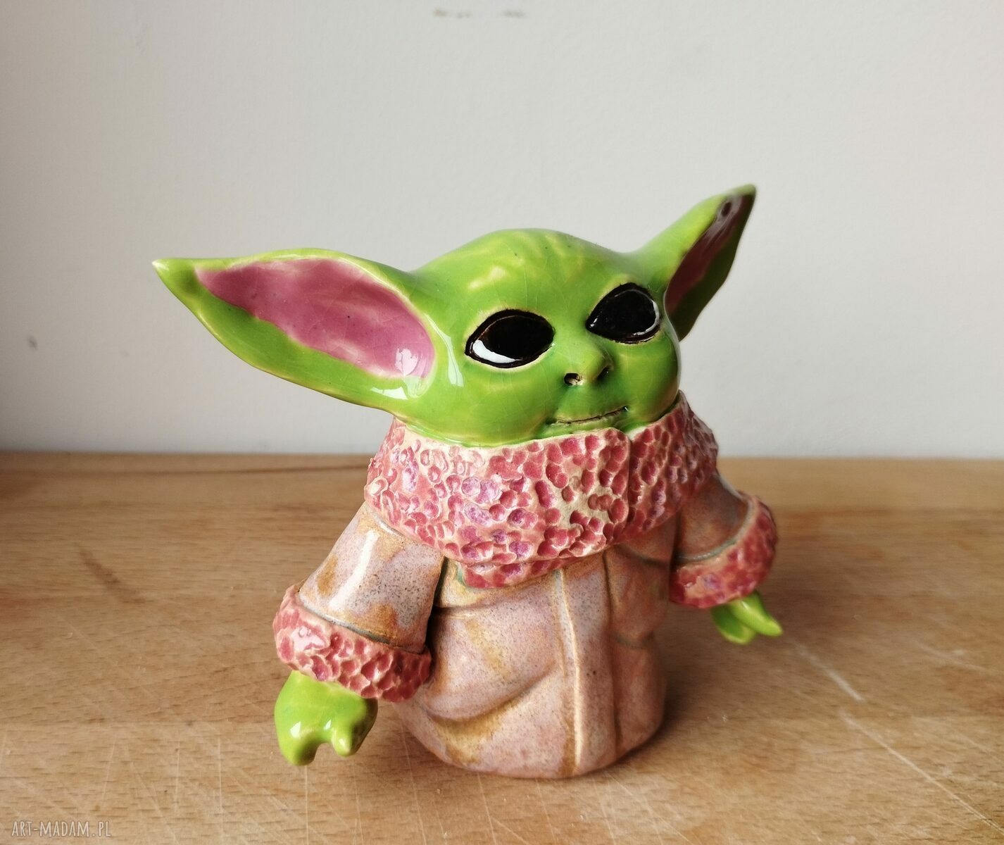 Yoda mistrz - ręcznie robiona ceramika z gliny szamotowej (ok. 10 cm)