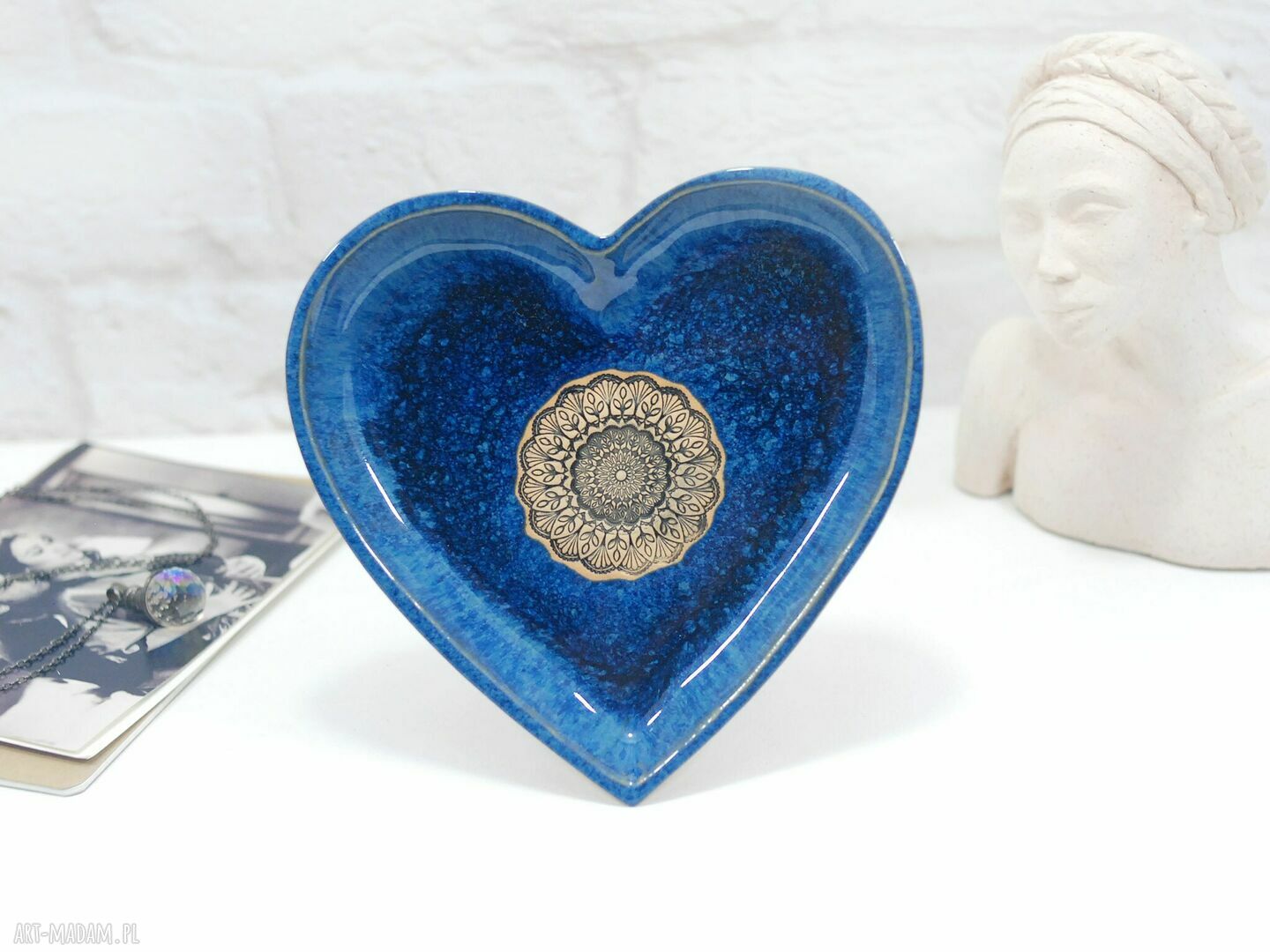 Ręcznie malowana misa/patera ceramiczna do kuchni, łazienki i salonu