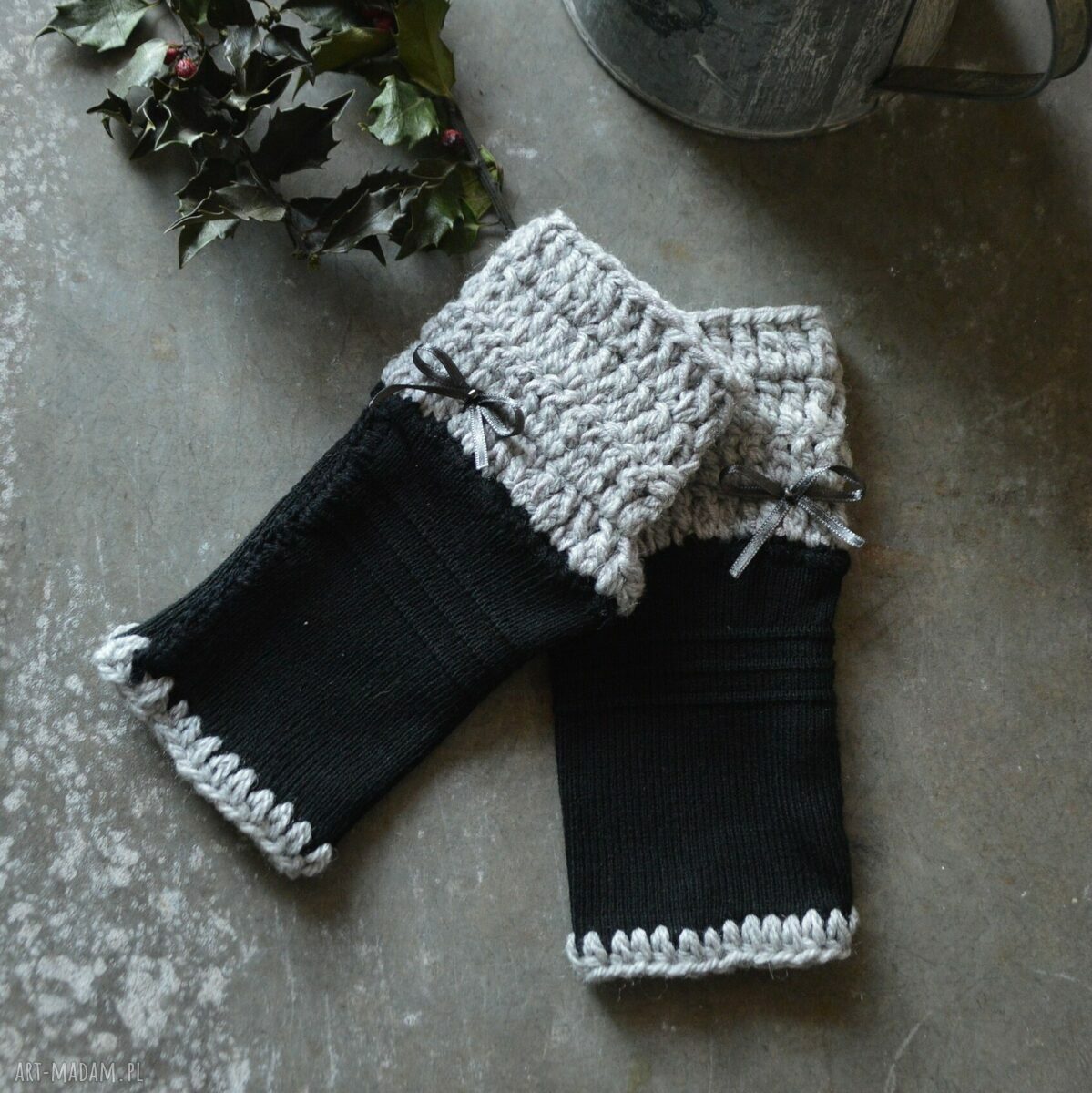 rękawiczki: mitenki Hand Made