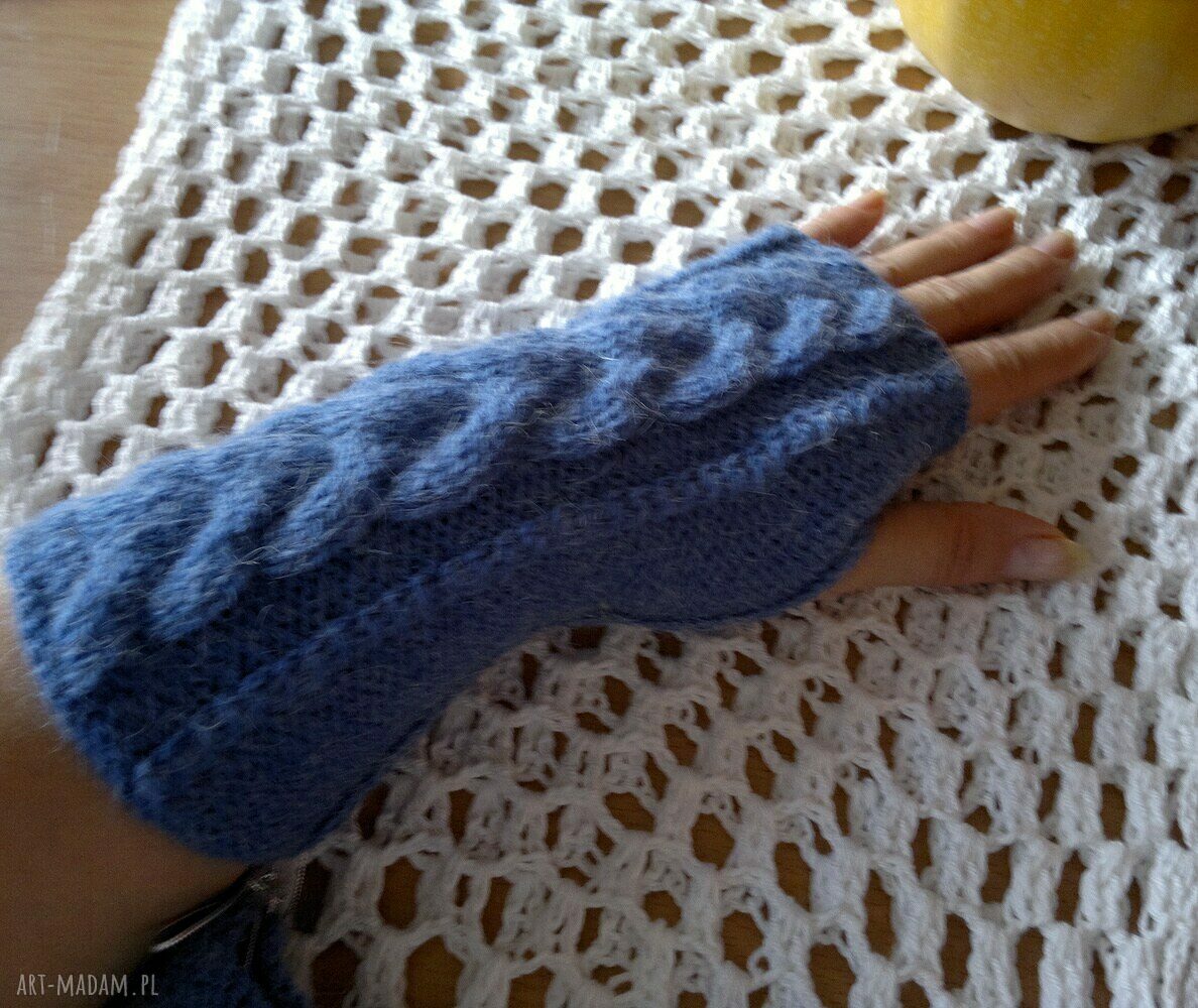 Mitenki w kolorze Blue