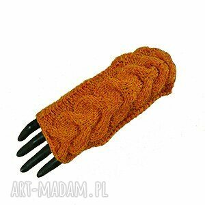 MitenkiWarkocze, warkoczyki orange