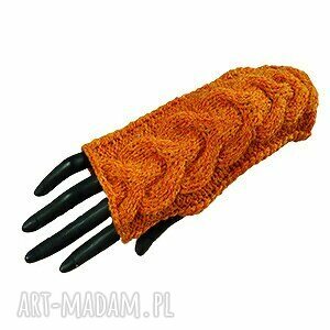 MitenkiWarkocze, warkoczyki orange