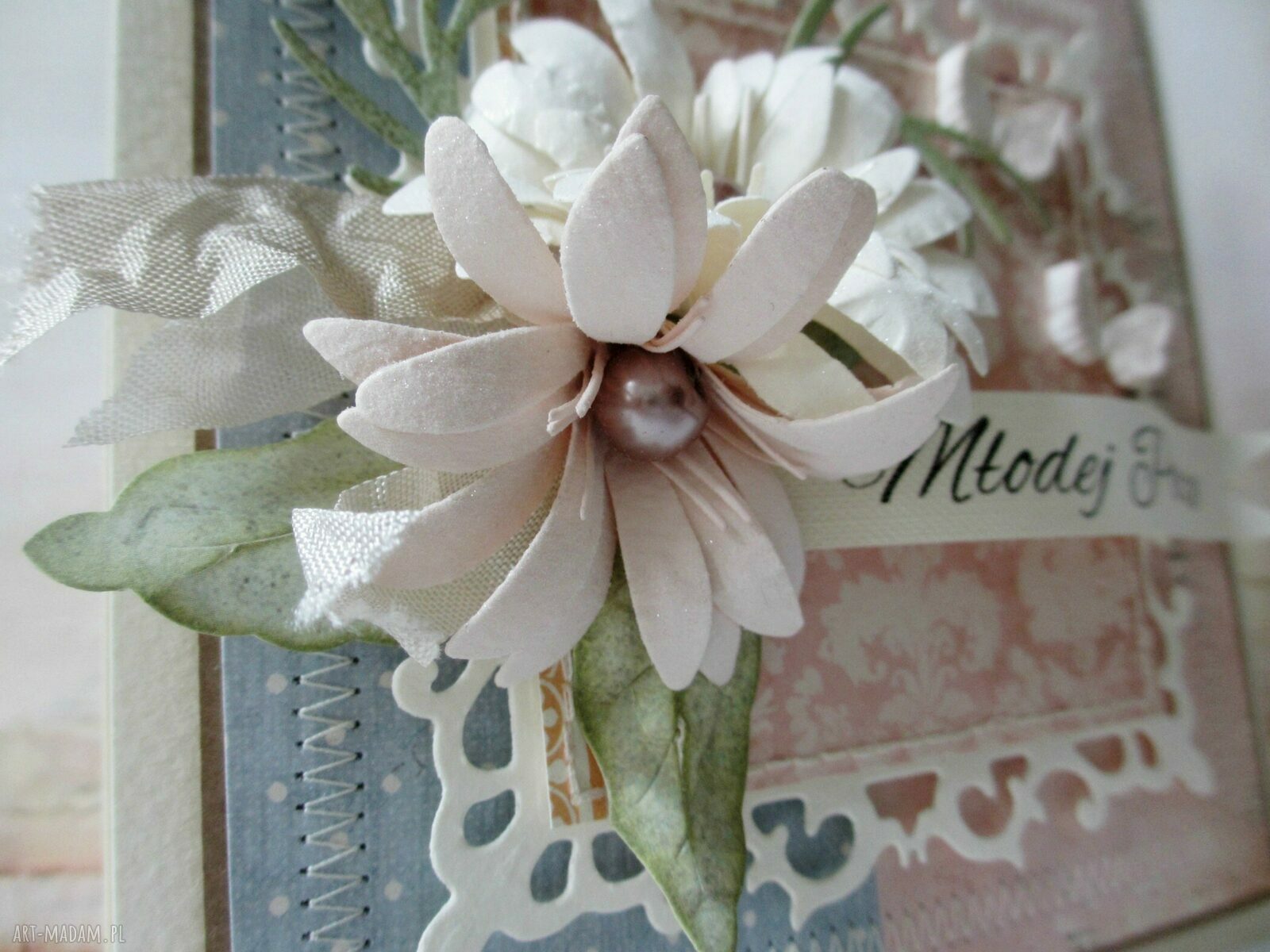 Młodej Parze w pudełku - kartka ślubna scrapbooking 3D