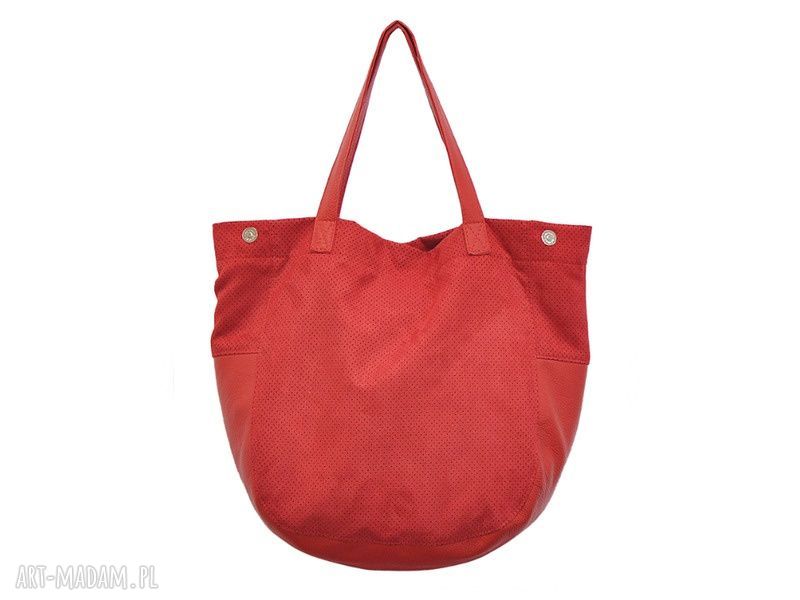 24 0008 Czerwona torebka damska worek / torba na studia SWALLOW HandMade