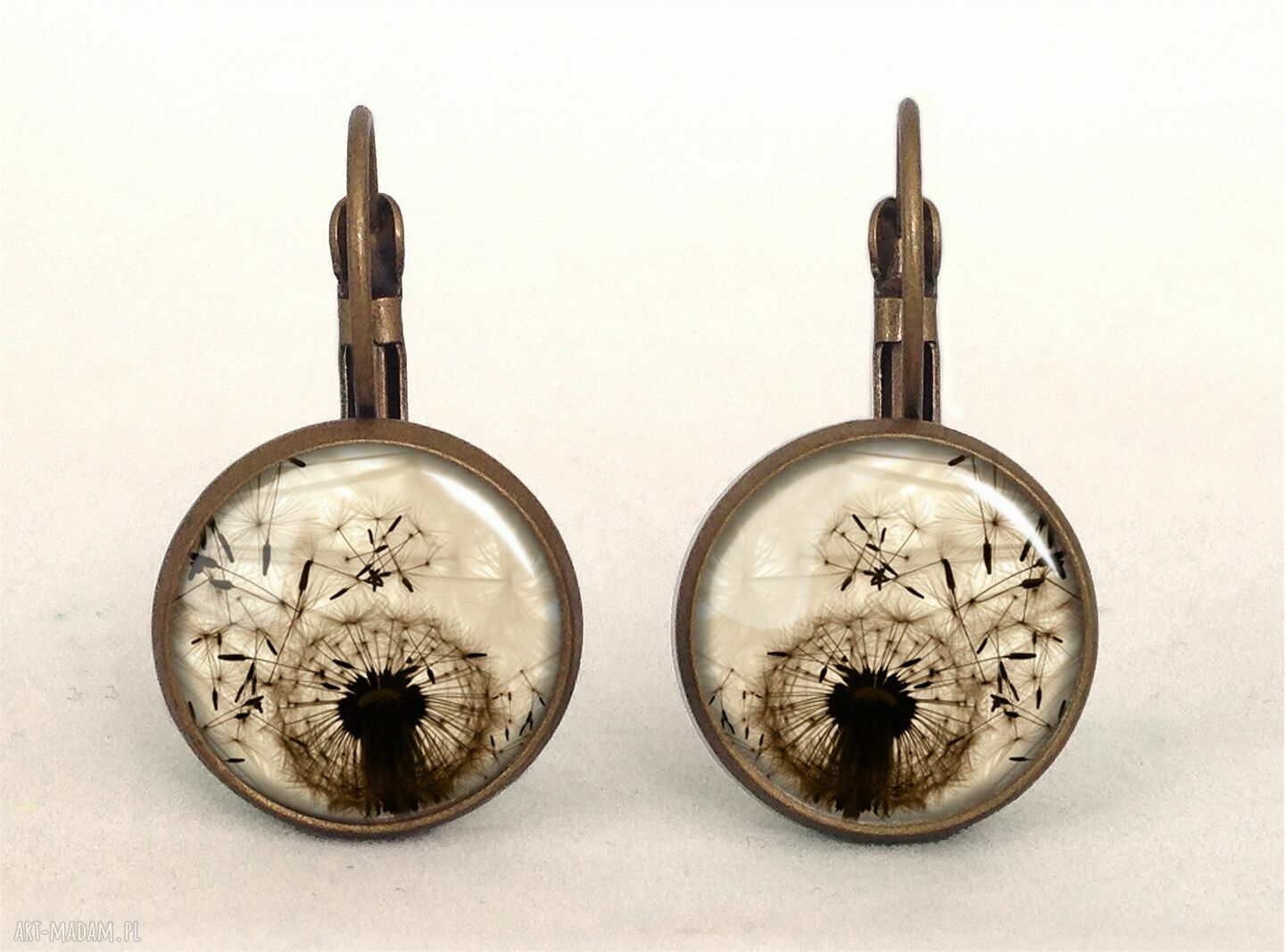 Dmuchawiec małe kolczyki wiszące dmuchawce wiosenne mniszek