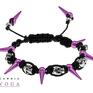 ręcznie robione bransoletki skulls in fuchsia unisex