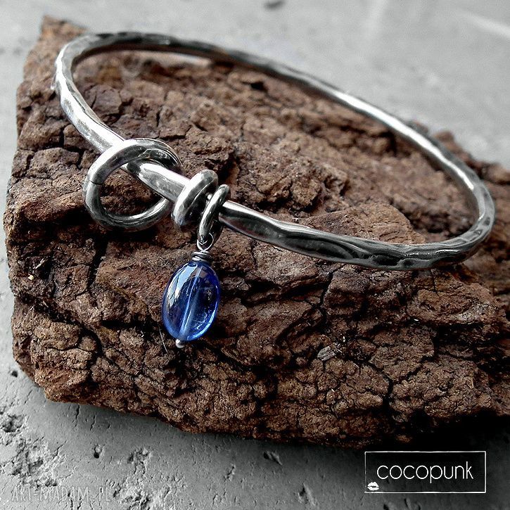 Srebro kyanit bransoleta zawieszkami zawieszki kyanitem kamieniem