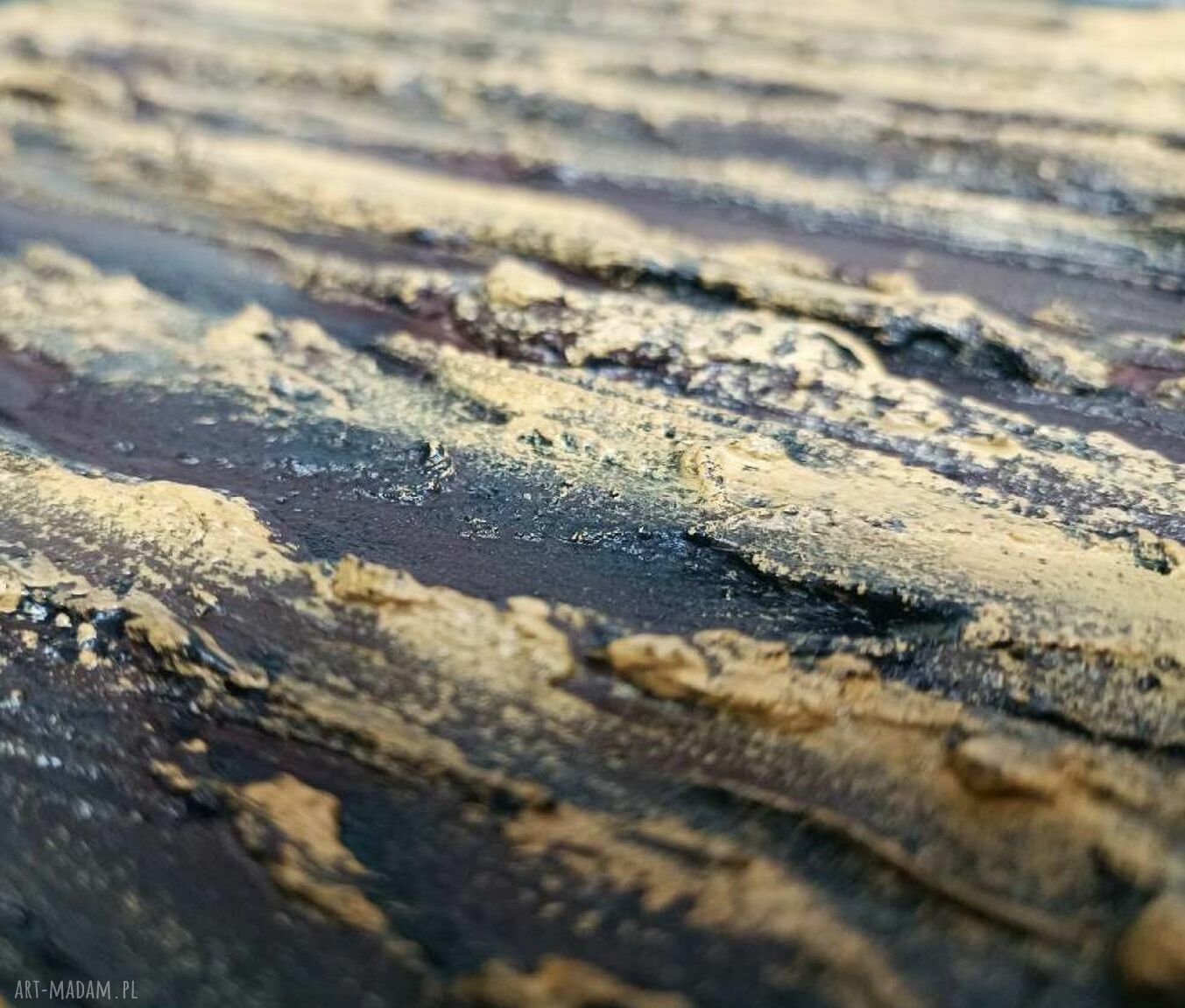 Okrągły obraz SAHARA WAVES z fakturą 70 cm
