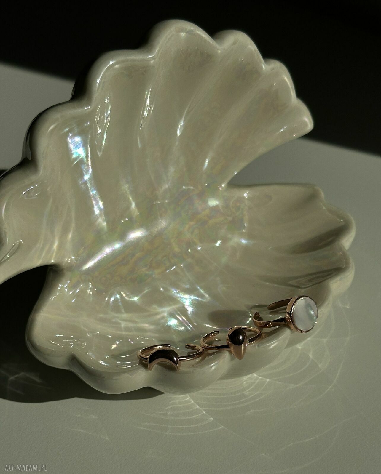 pierścionki: Pierścionek z księżycem z różowego złota Autorskie