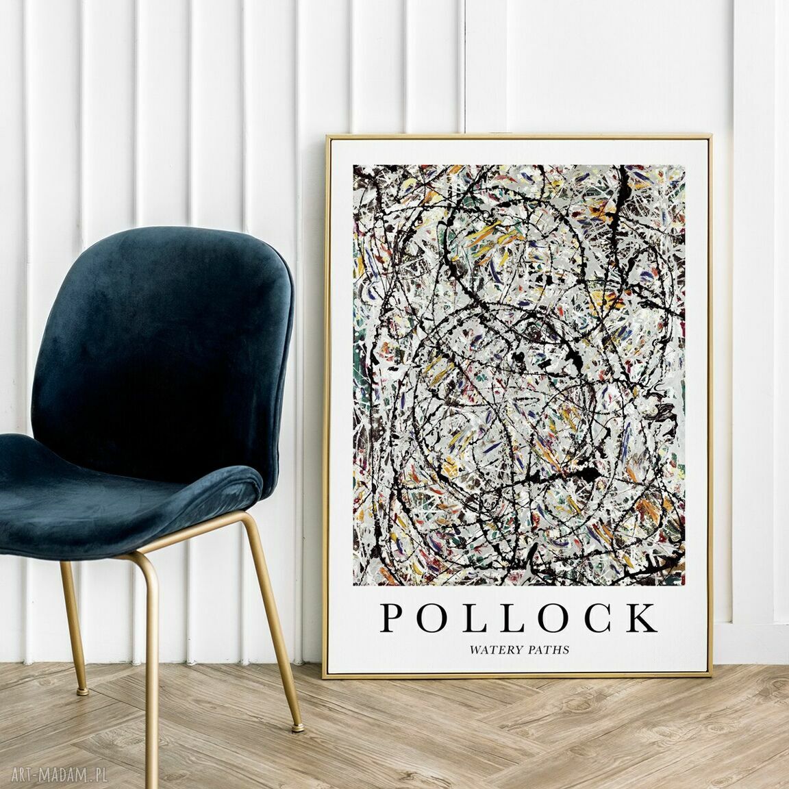 Modny plakat Pollock Watery Paths 30x40 cm loft do salonu - Hogstudio