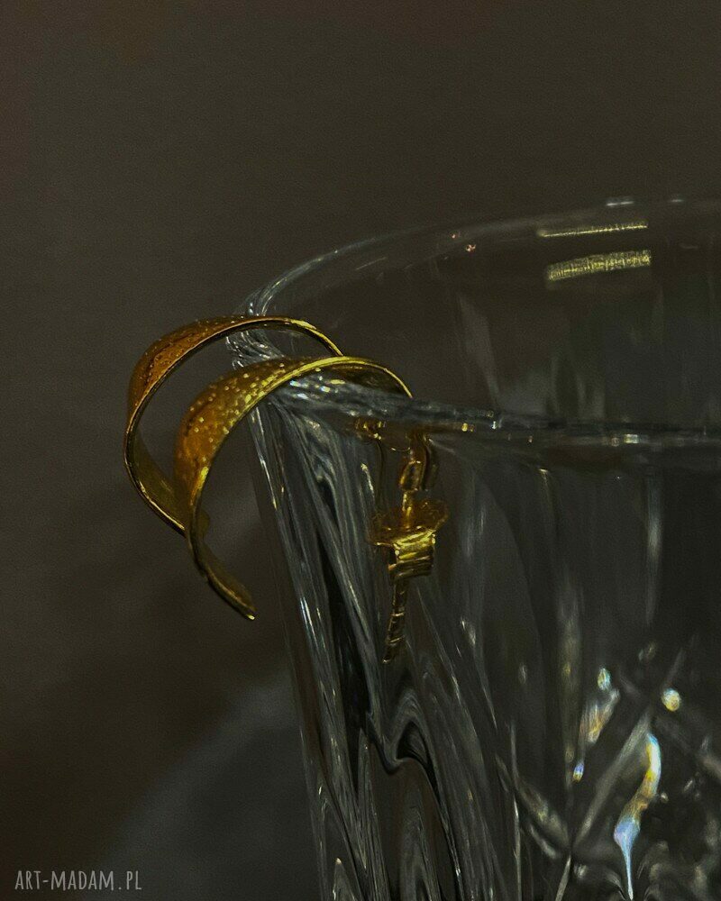 kolczyki: Kolczyki wstążki z różowego złota Handmade