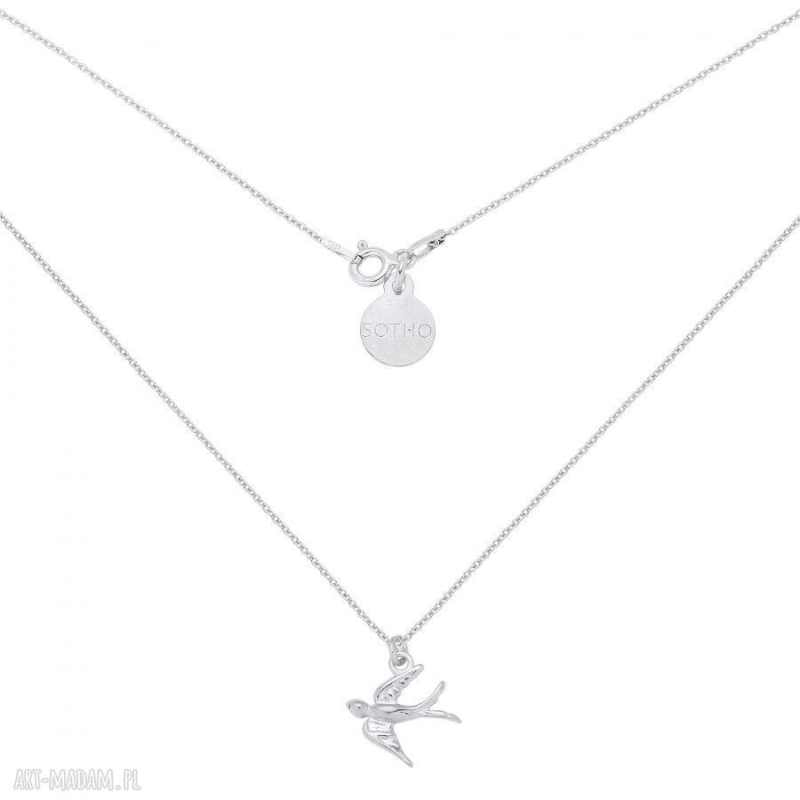 Srebrny naszyjnik jaskółka srebro blogerski modowy