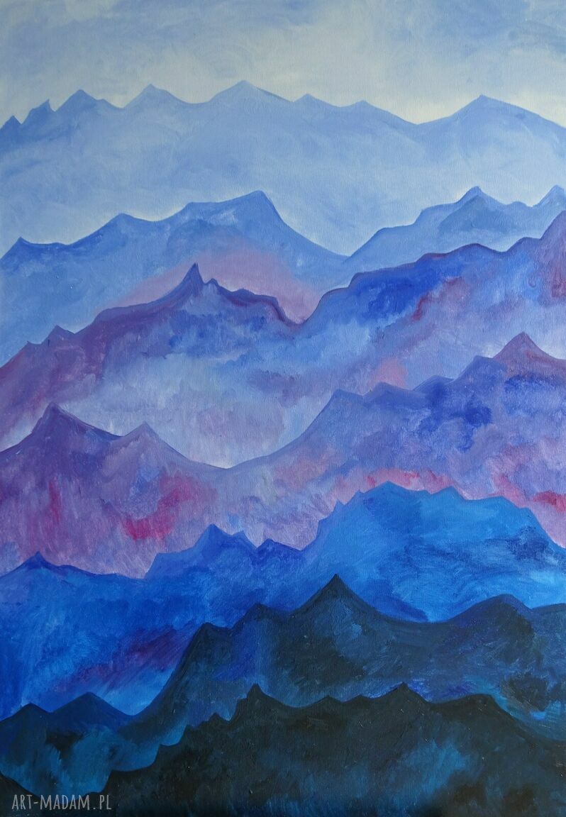 Moje Bieszczady - duży obraz olejny na płótnie 100x70 cm