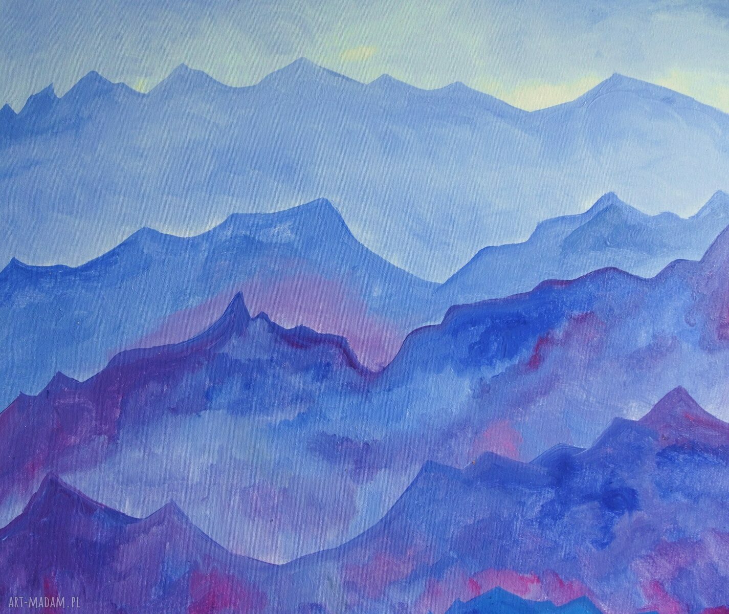 Moje Bieszczady - duży obraz olejny na płótnie 100x70 cm
