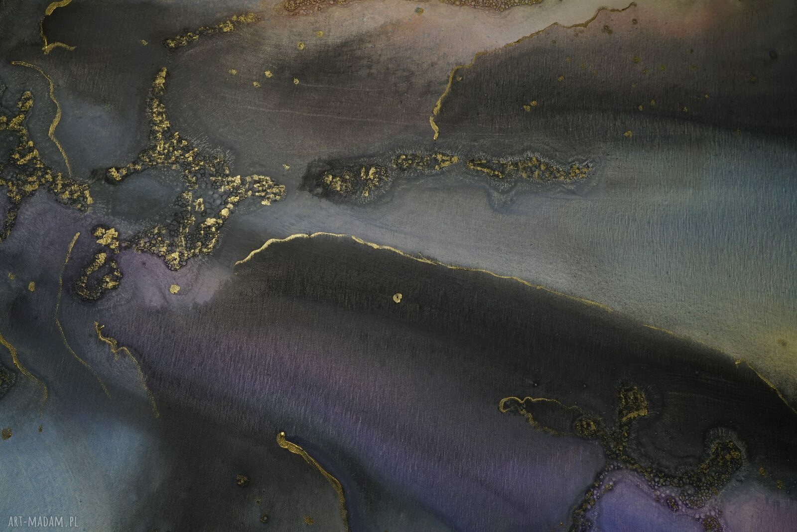 Moje mgły 54 - kolorowy obraz abstrakcyjny 150 x 100 cm (akryl, czarne boki)