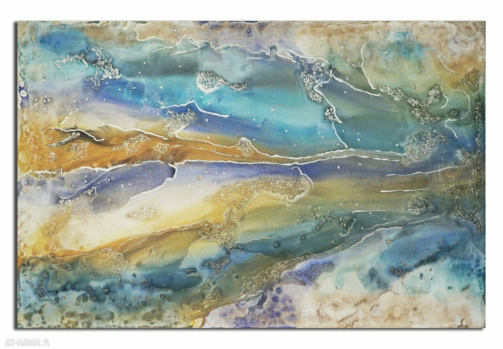 Moje mgły 55 - abstrakcyjny obraz akryl na płótnie 150 x 100 cm