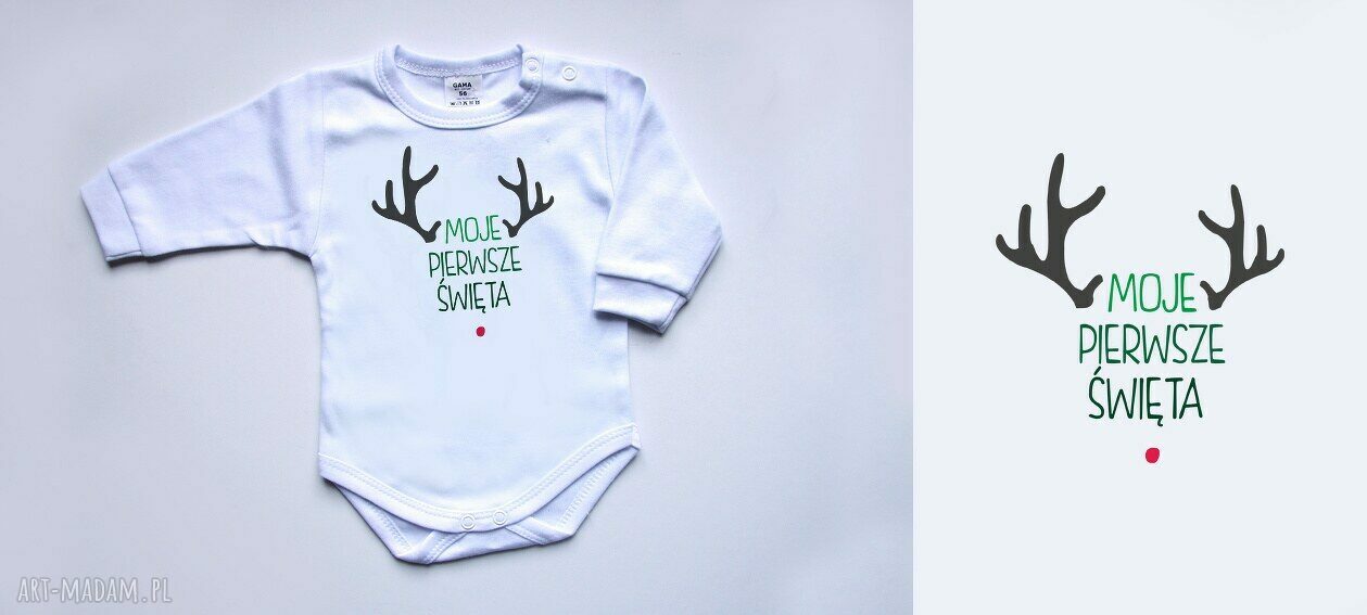 Moje Pierwsze Święta 80 cm - Body dla niemowlaka