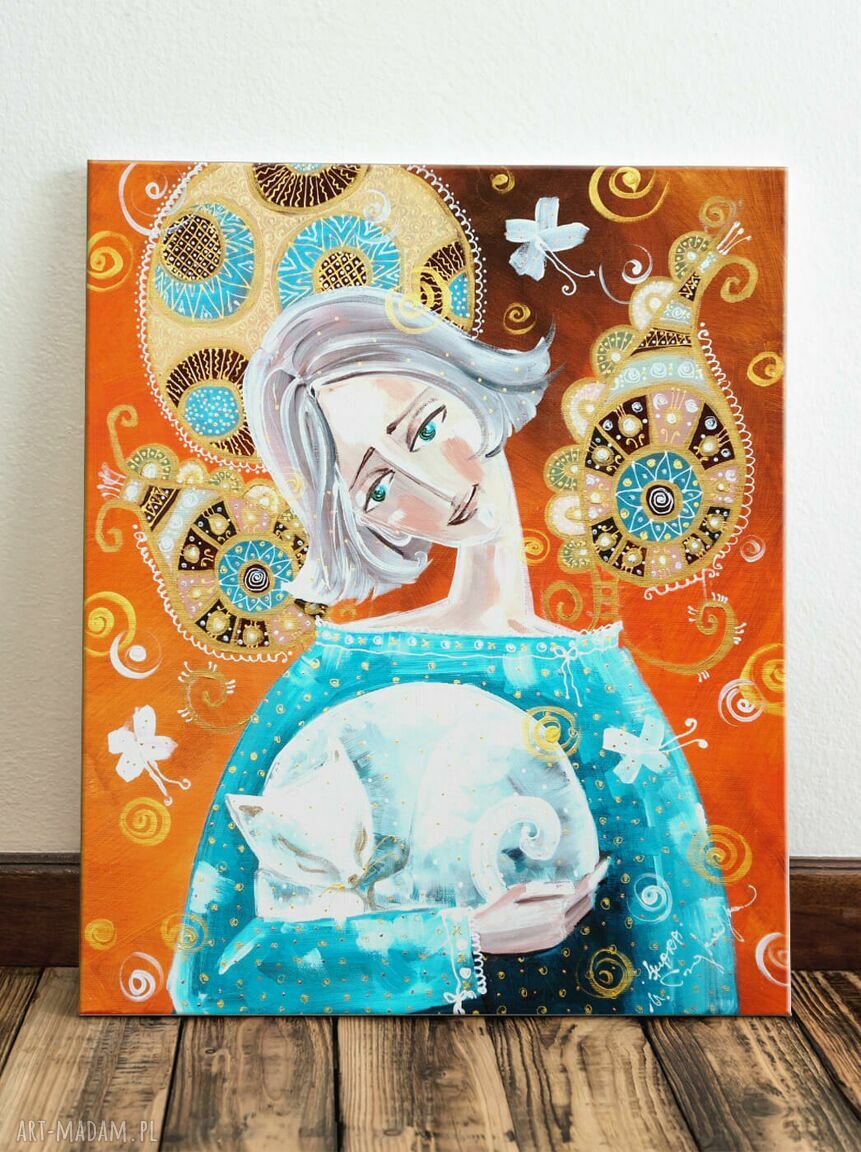 Mon Amour. Obraz giclee na płótnie Canvas z motywem anioła