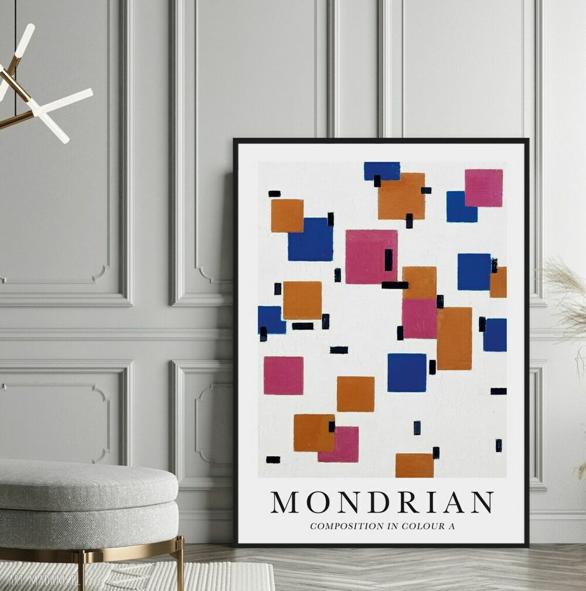 Mondrian abstrakcja - plakat 50x70 cm