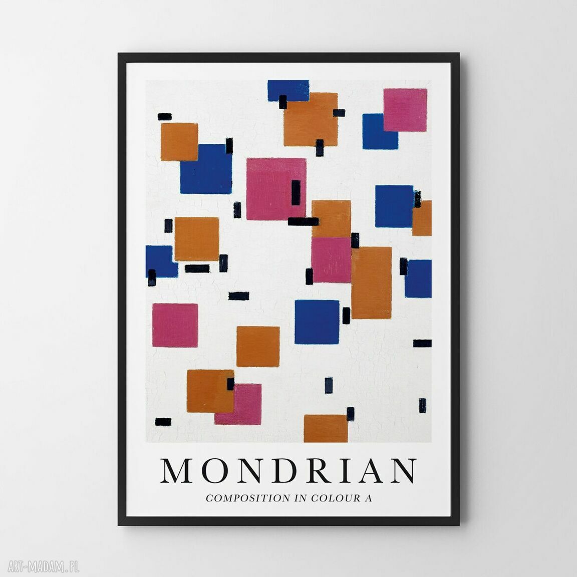Mondrian abstrakcja - plakat 40x50 cm do salonu (bez ramy)