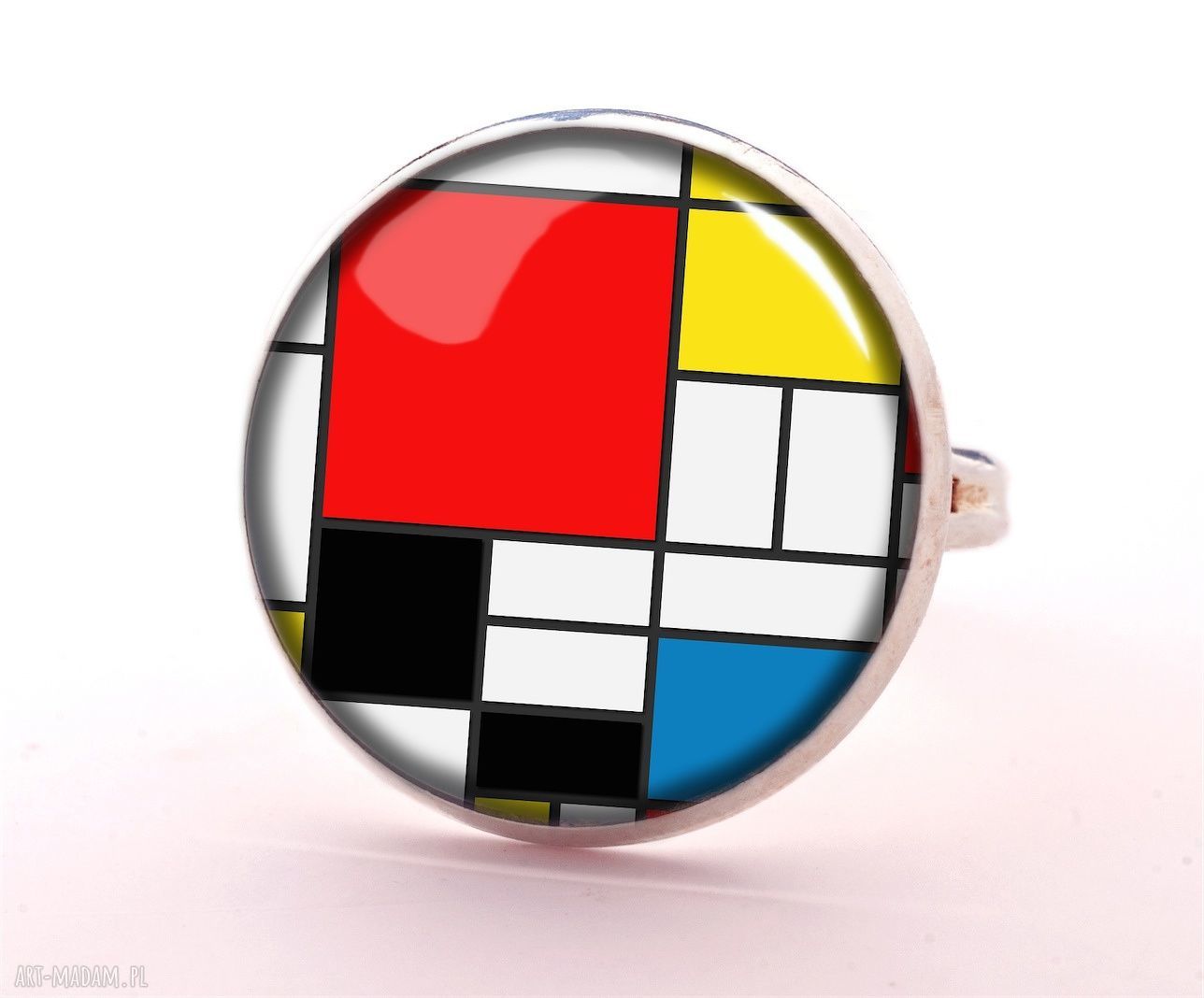 Mondrian - bransoletka szklana ze szkłami powiększającymi 16 mm