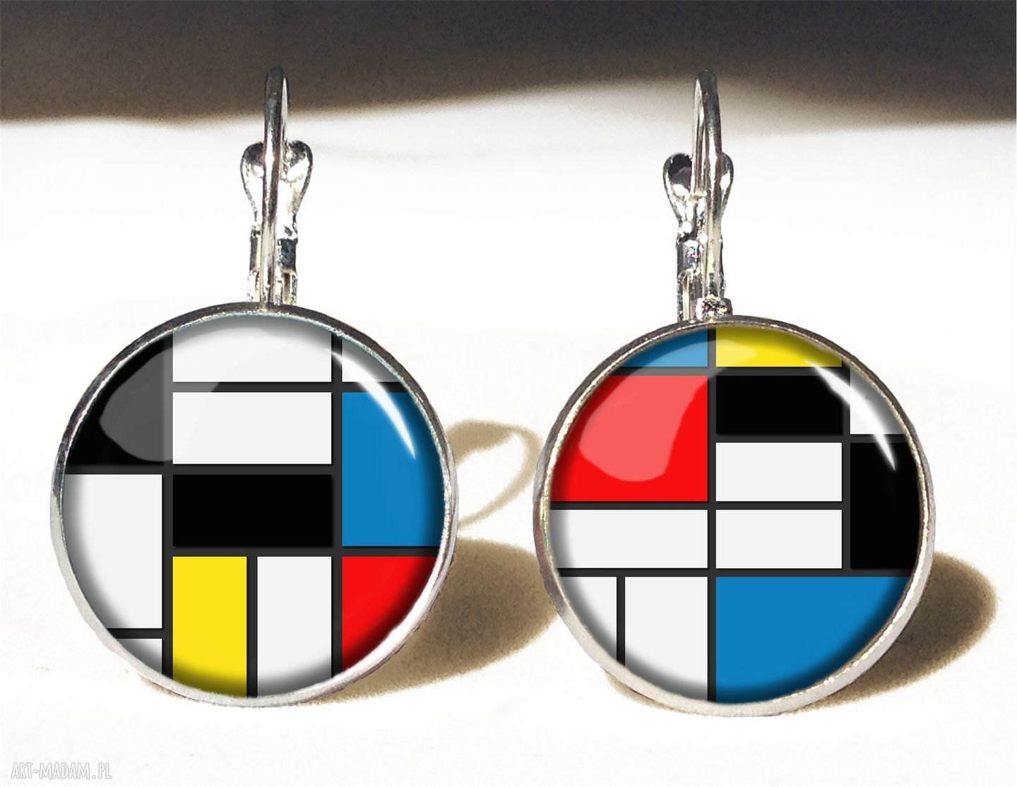 Mondrian - bransoletka szklana ze szkłami powiększającymi 16 mm