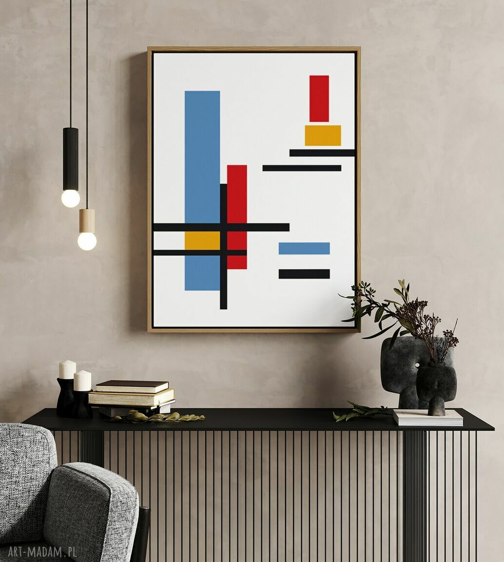 Plakat Mondrian 40x50 cm do sypialni i salonu