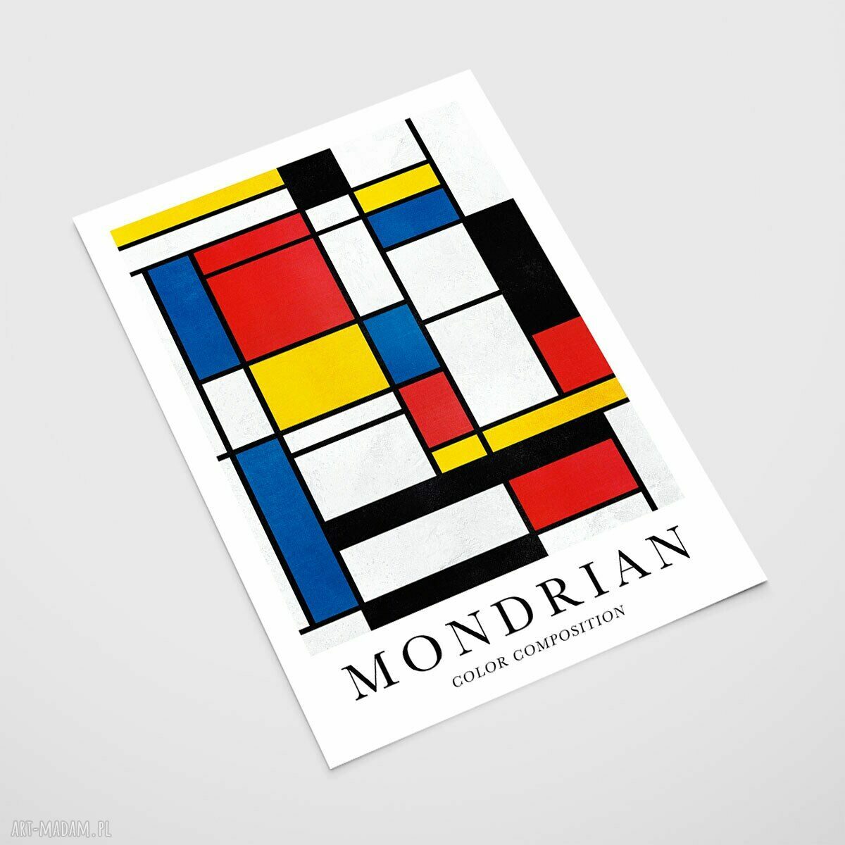 Plakat Mondrian Geometria 30x40 cm - geometryczna dekoracja ścienna