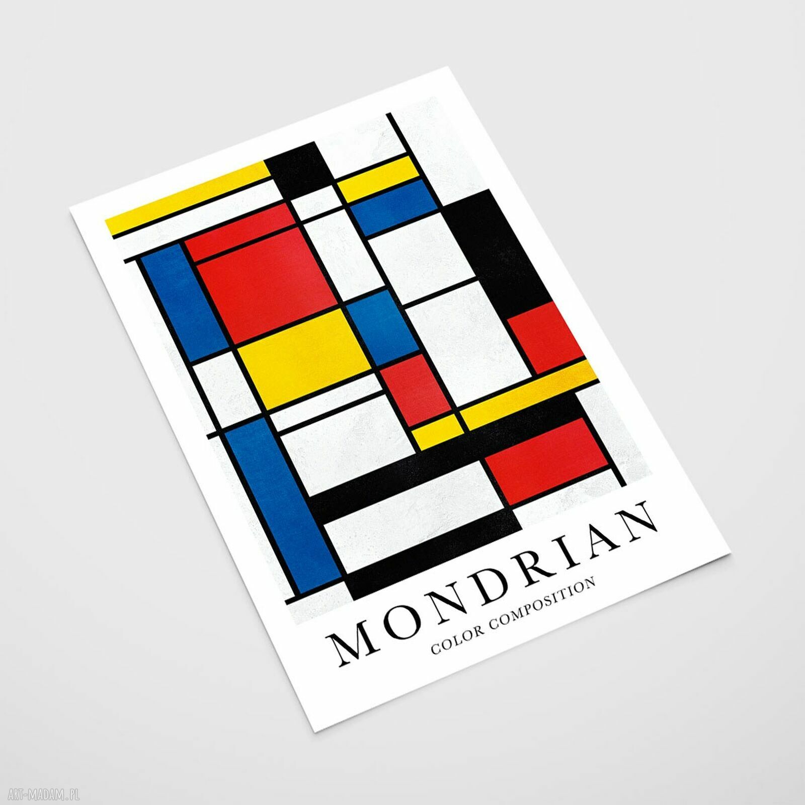 Plakat Mondrian Geometria - format A4