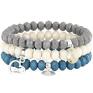 hand made bransoletki simply charm crystal grey, ecru, blue