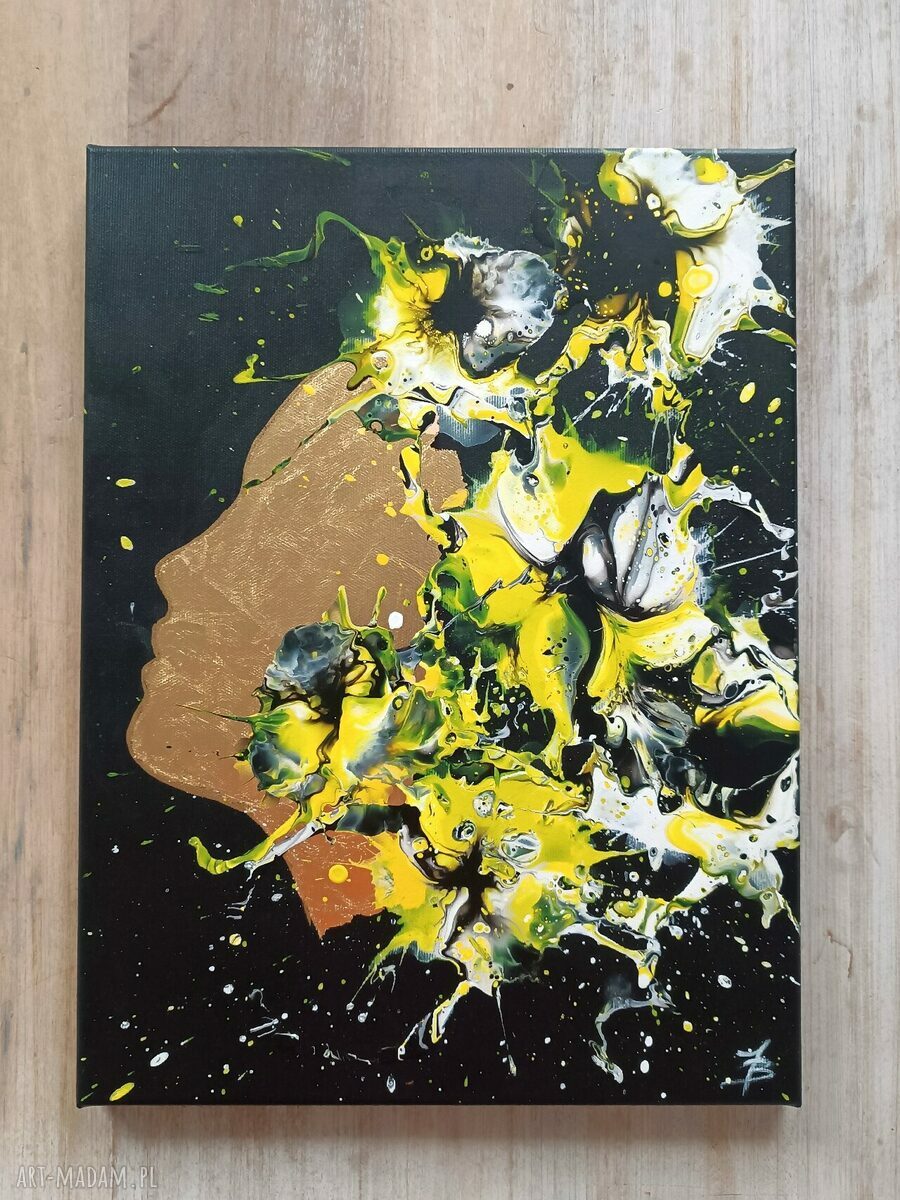 Monika 30x40 cm - ręcznie malowana abstrakcja na płótnie