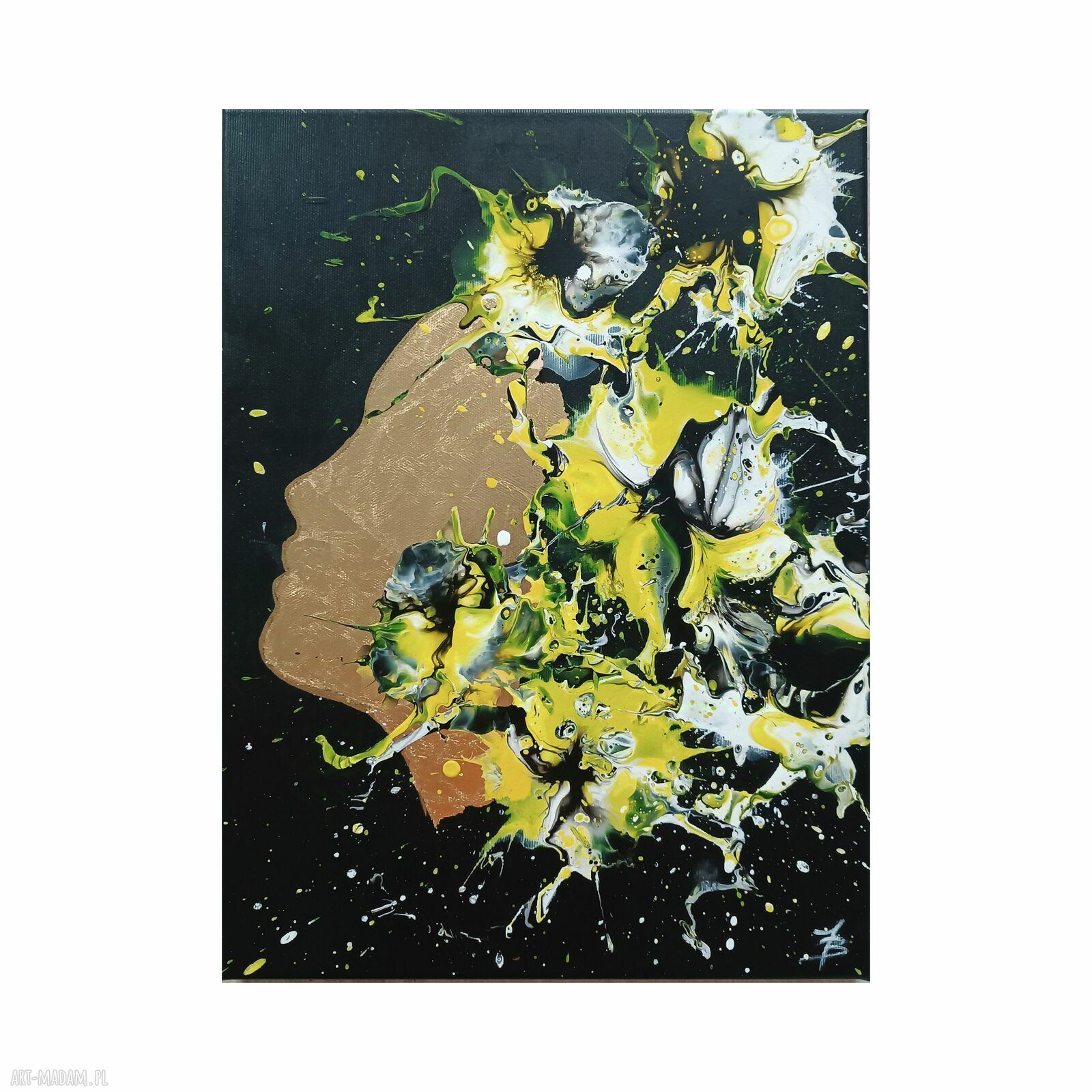 Monika 30x40 cm - ręcznie malowana abstrakcja na płótnie