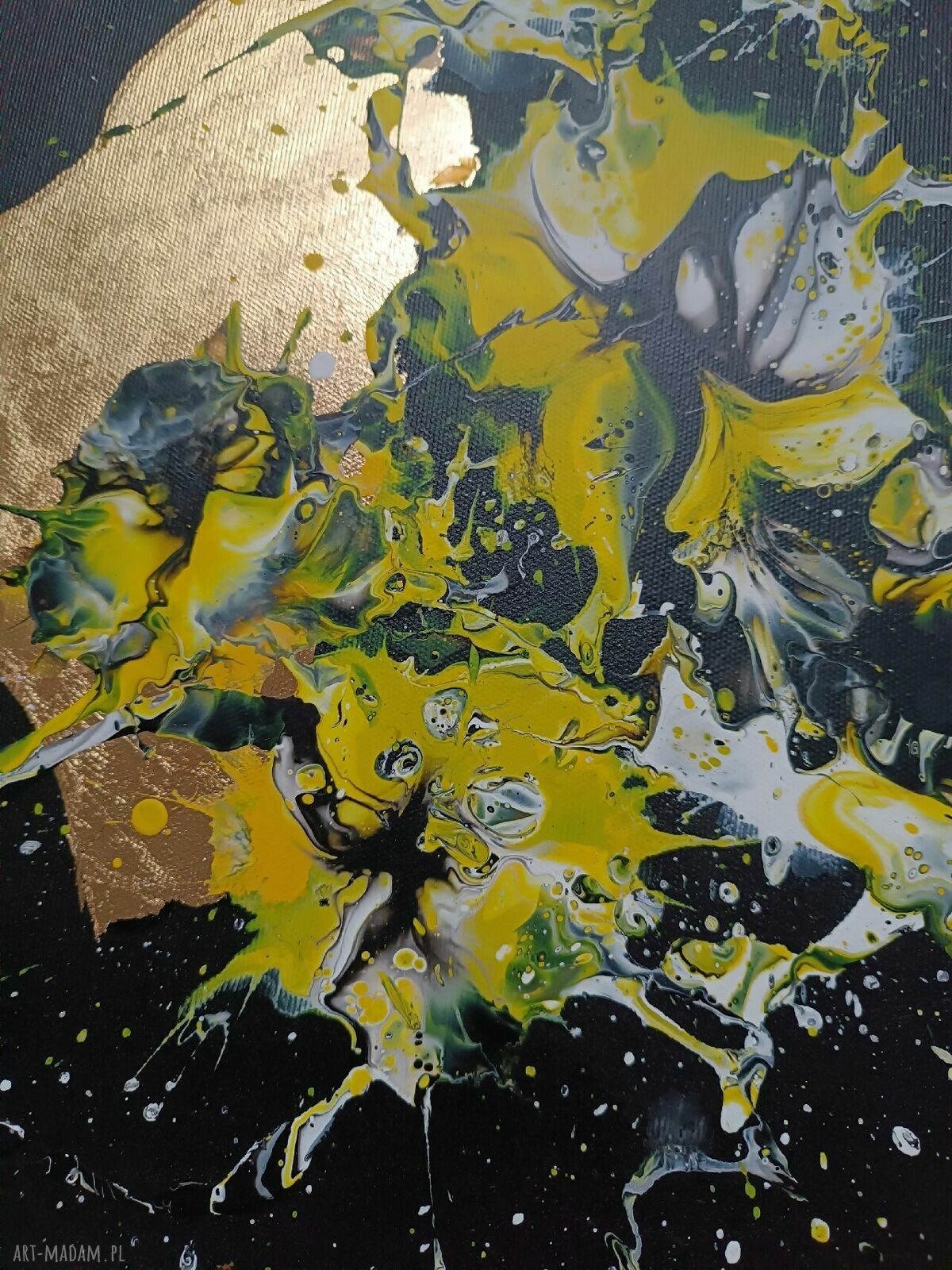 Monika 30x40 cm - ręcznie malowana abstrakcja na płótnie