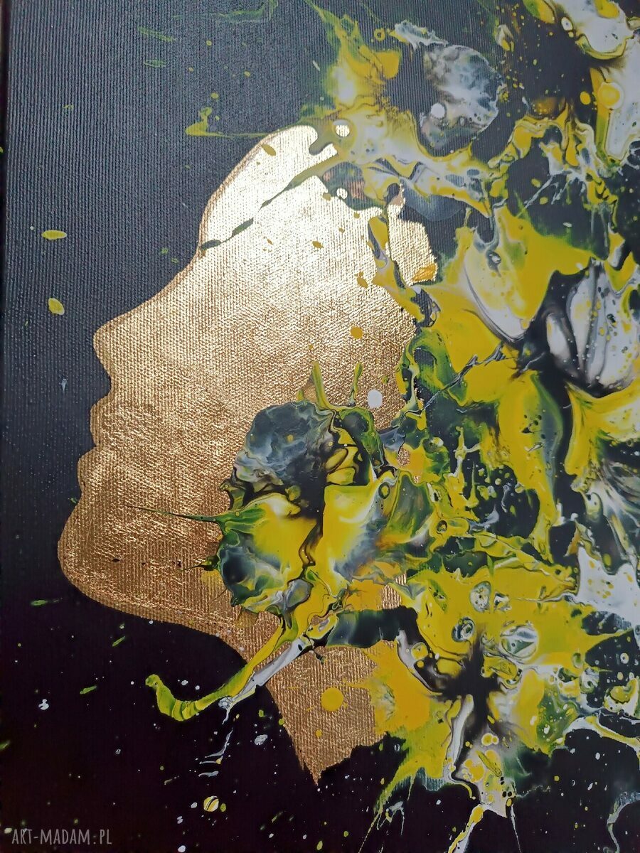 Monika 30x40 cm - ręcznie malowana abstrakcja na płótnie
