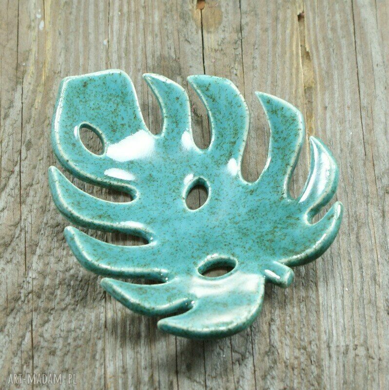 Mydelniczka MONSTERA - ceramiczna w kształcie liścia do Twojej łazienki
