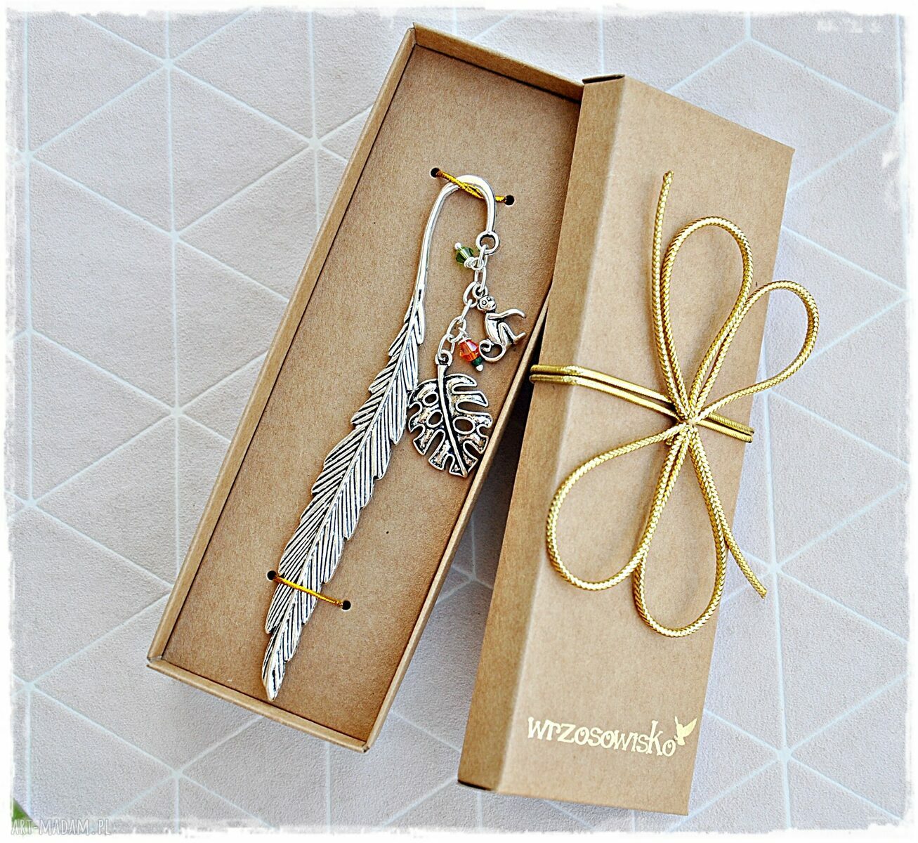 Unikatowy prezent na Dzień Mamy kartka i zakładka, dżungla Handmade