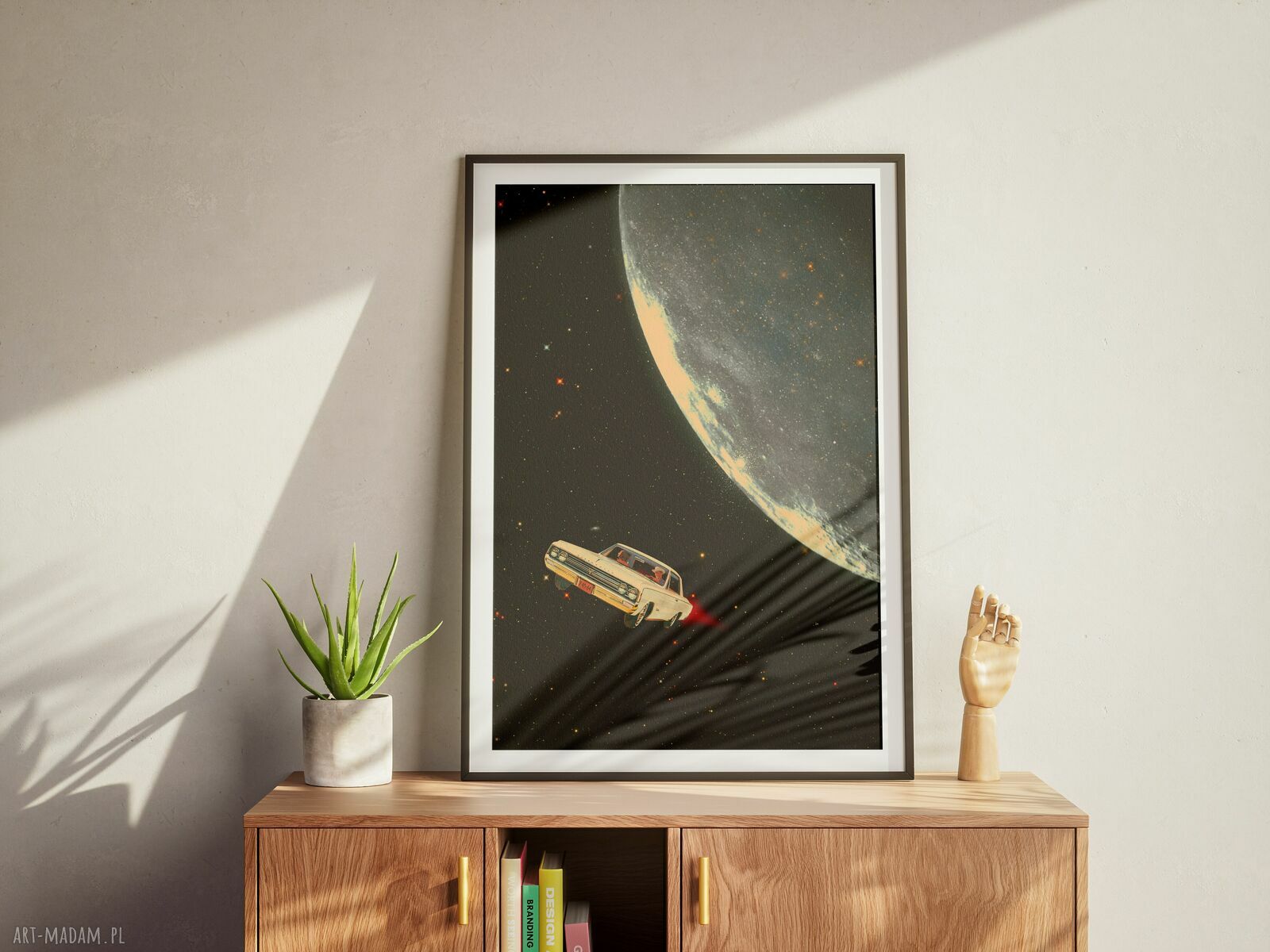 Plakat Moon Ride - Kolaż Fine Art A3