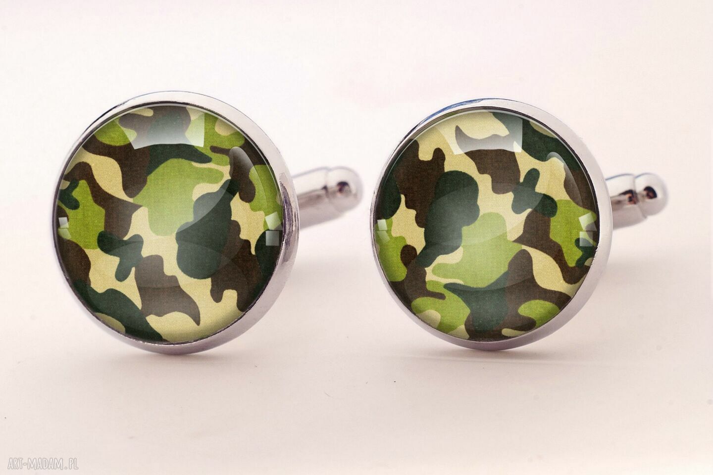 Moro spinki mankietów kamuflaż żołnierza wojskowe ręcznie robione