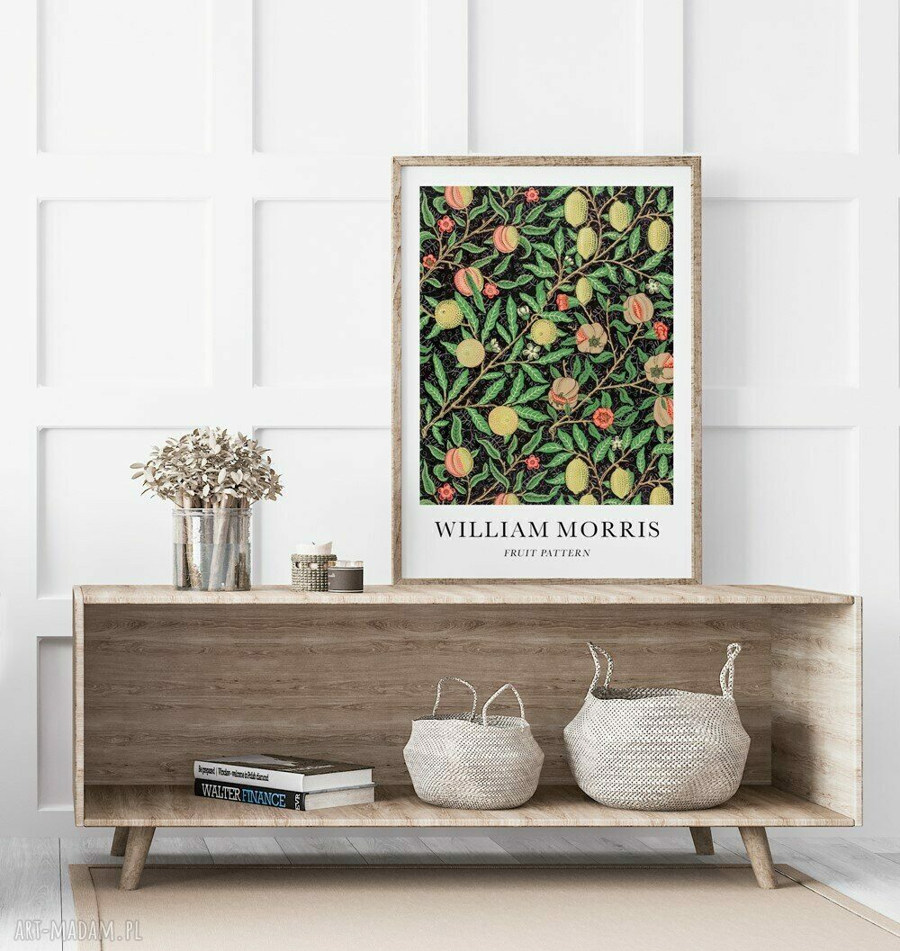 Plakat 40x50 cm Morris v2 - owocowy wzór do salonu