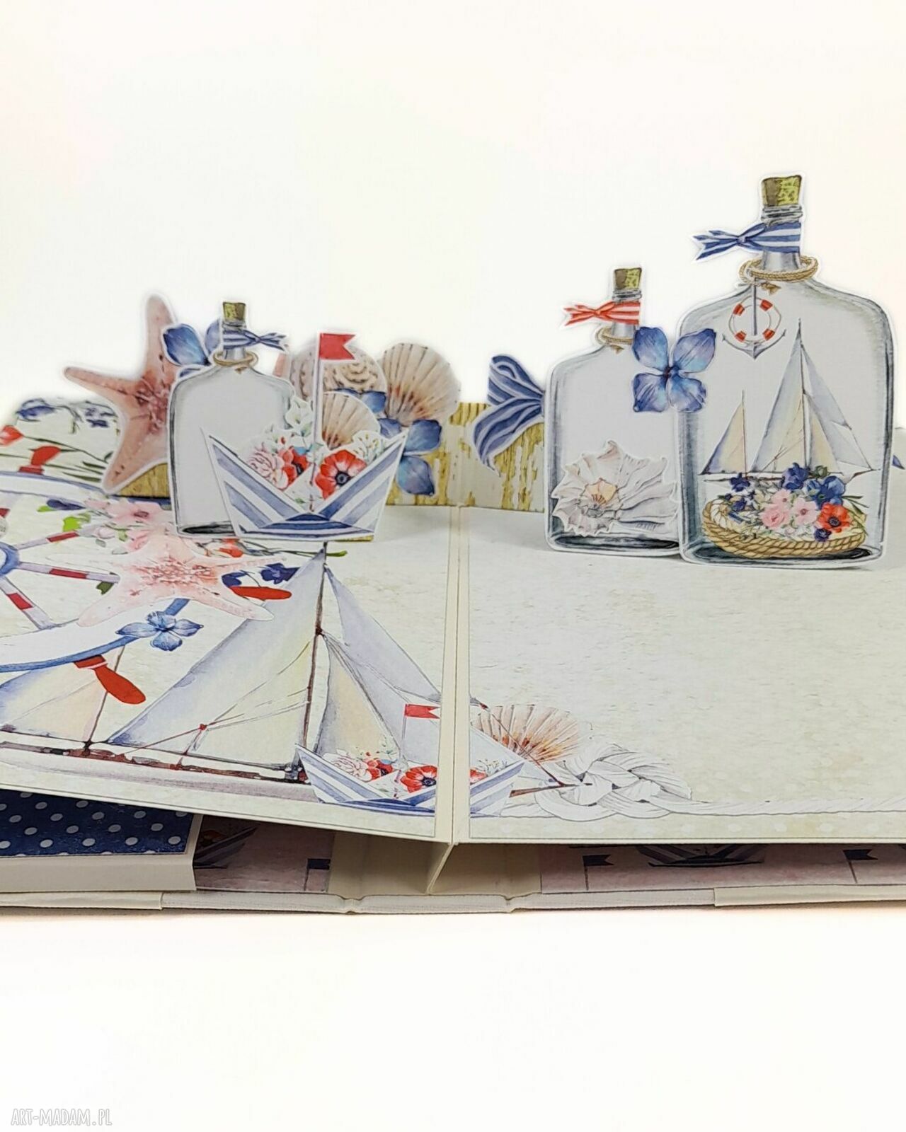 Album morski na zdjęcia 9x13 cm - ręcznie robiony prezent