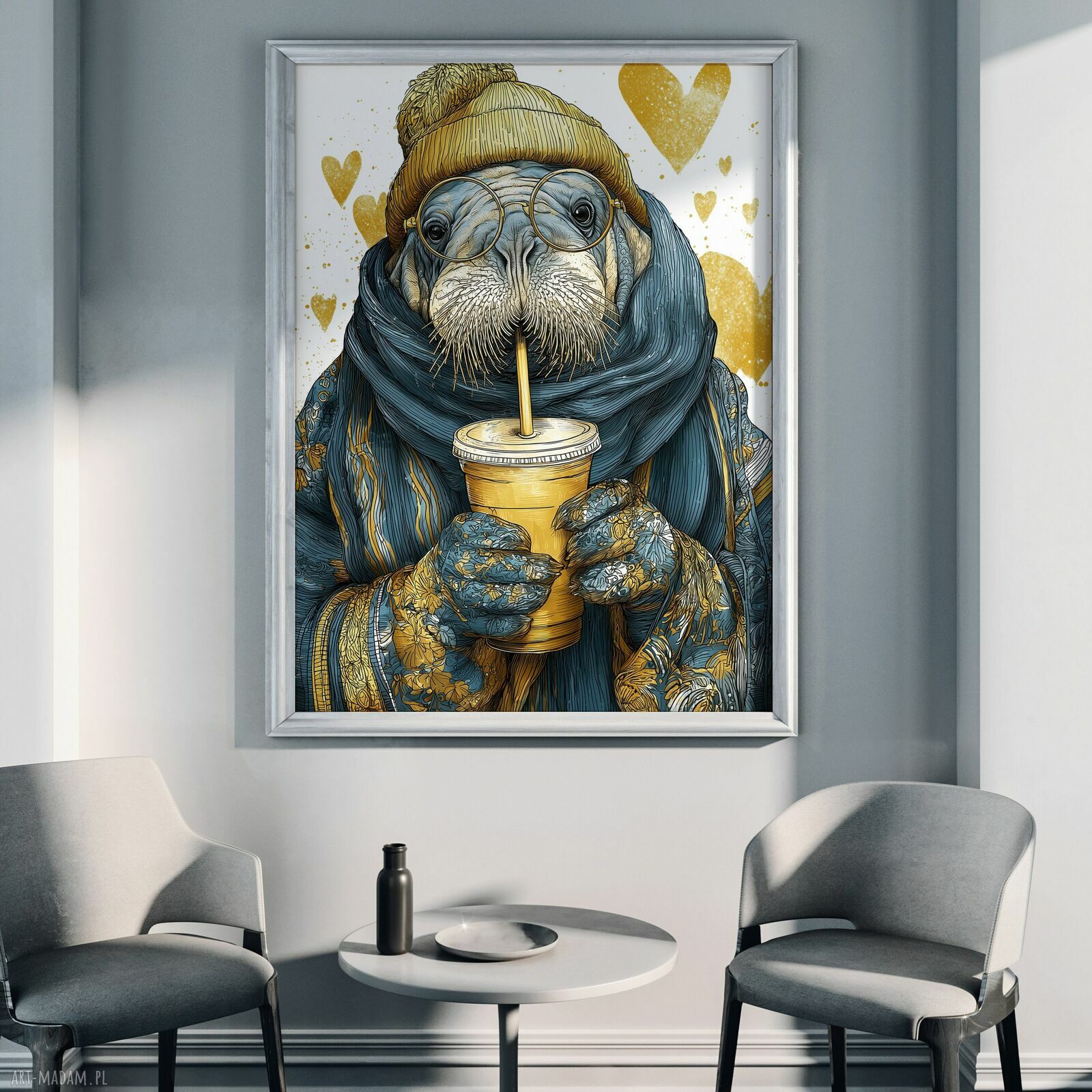 Morsowanie - autorska grafika na plakacie A3