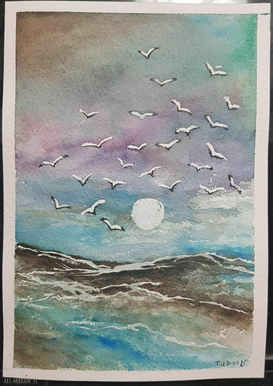 MORZE - akwarela w formacie A5